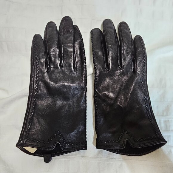 Fownes Brothers Whipstitch Leather Gloves - 2019 - Black - Sz M - Picture 6 of 9